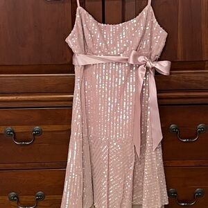 BCBG Max Azria Blush Pink Sequin Dress | Size XS